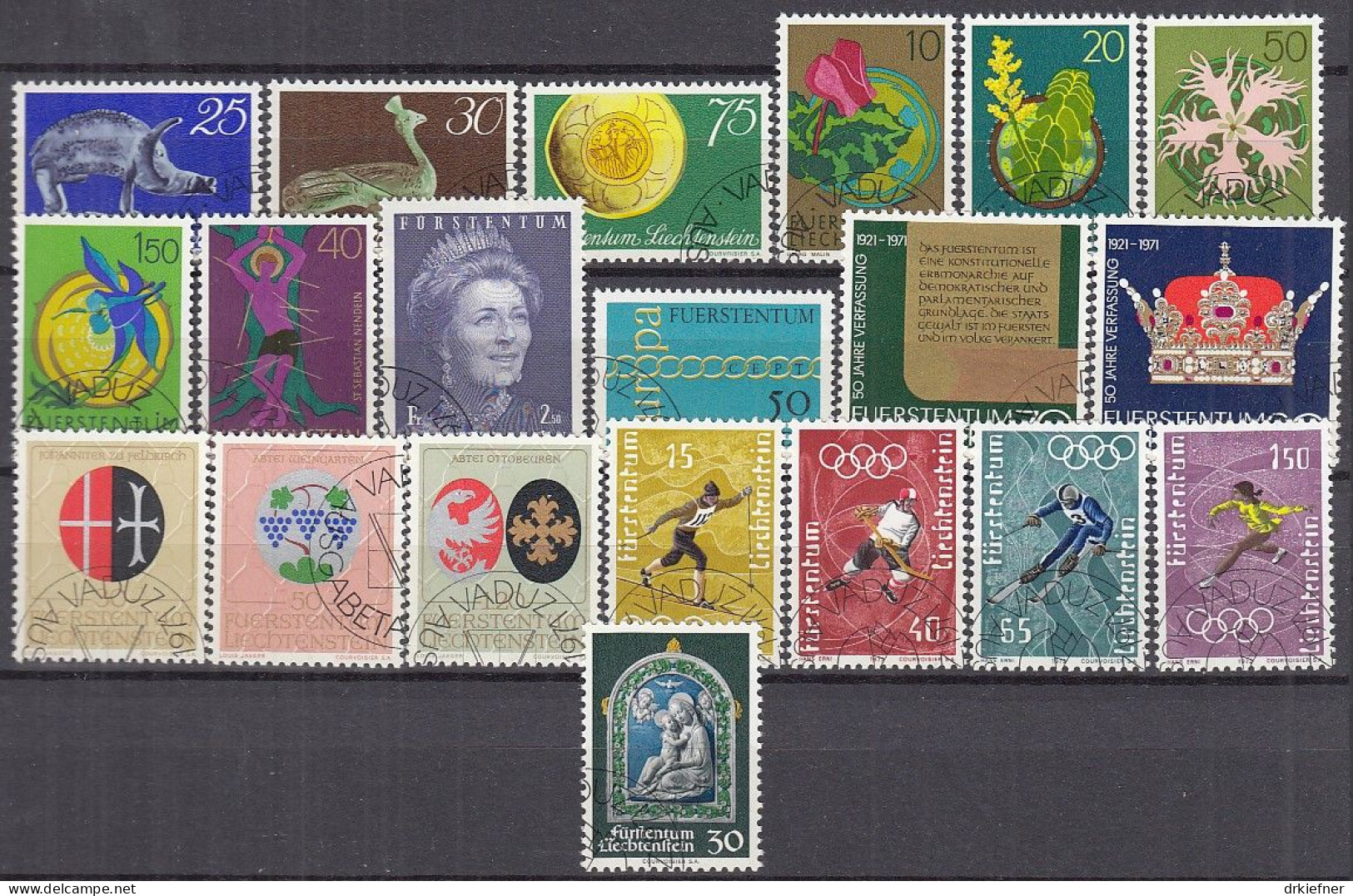 LIECHTENSTEIN  Jahrgang 1971, Gestempelt, 536-555, Komplett - Used Stamps
