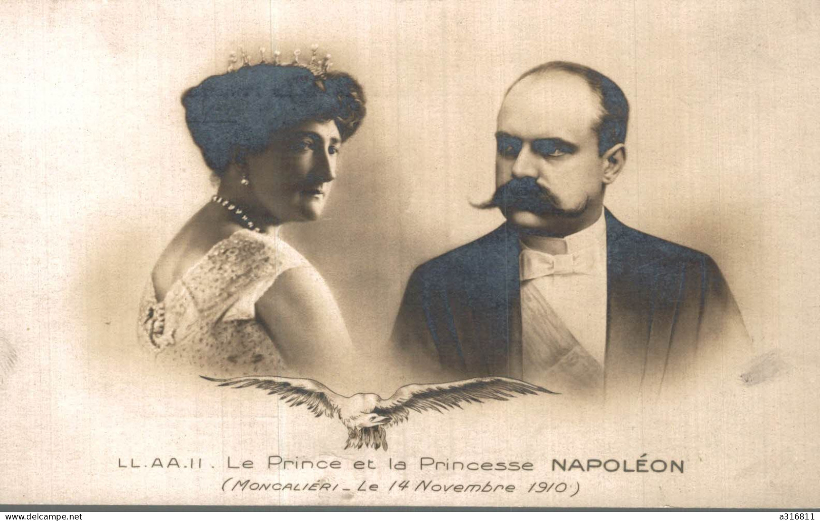 Le Prince Et La Princesse NAPOLEON (MONCALERI Le 14 Novembre 1910) - Königshäuser