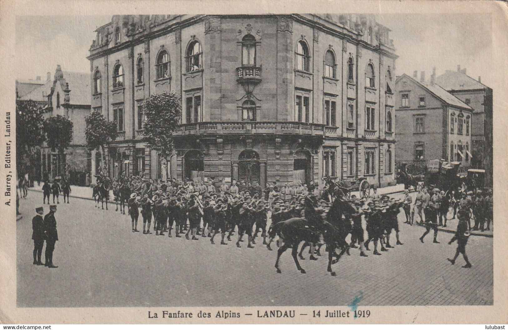 LANDAU : La Fanfare Des Alpins - 14 Juillet 1919. - Landau
