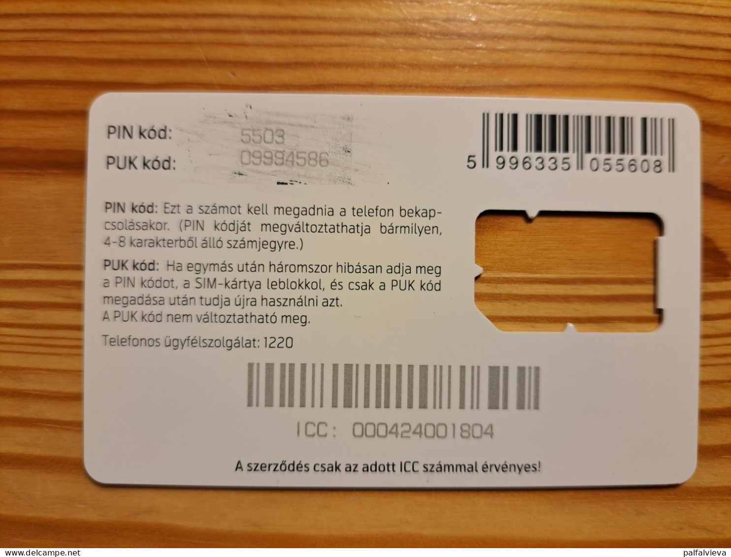 GSM SIM Phonecard Hungary, Pannon - Without Chip - Ungheria