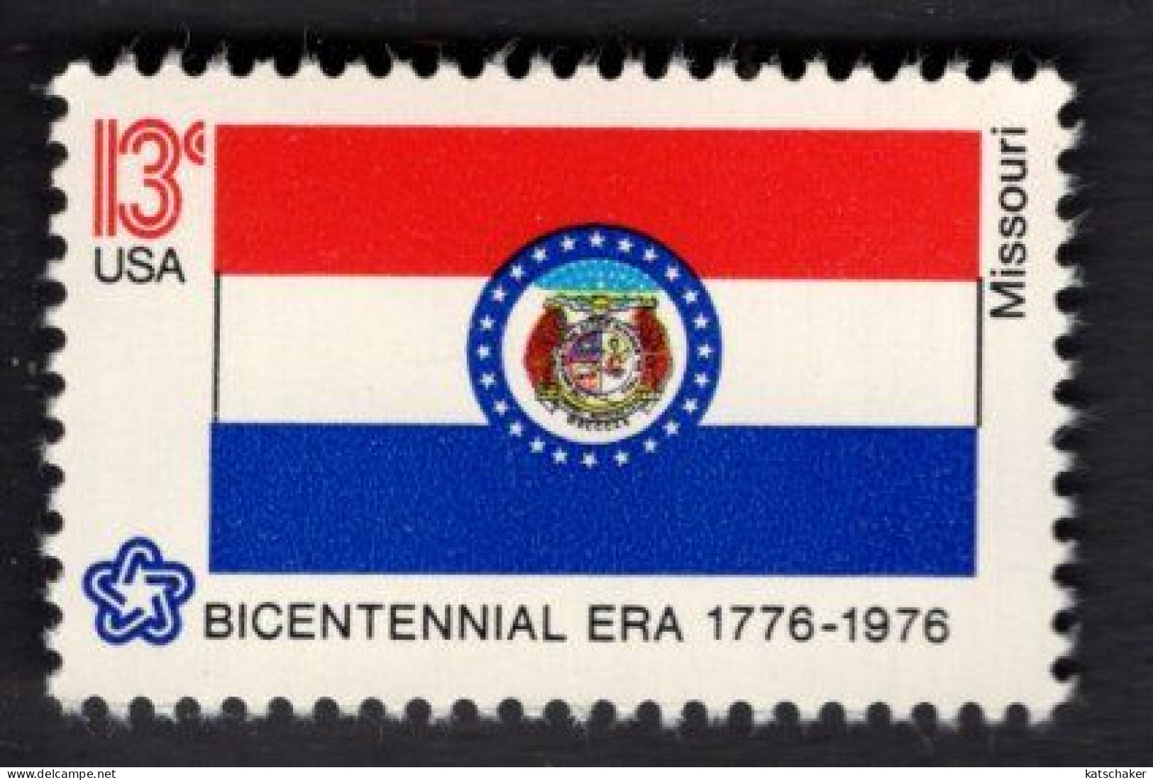 206111920 1976 SCOTT 1656 (XX)  POSTFRIS MINT NEVER HINGED - American Bicentennial FLAG OF MISSOURI - Nuovi