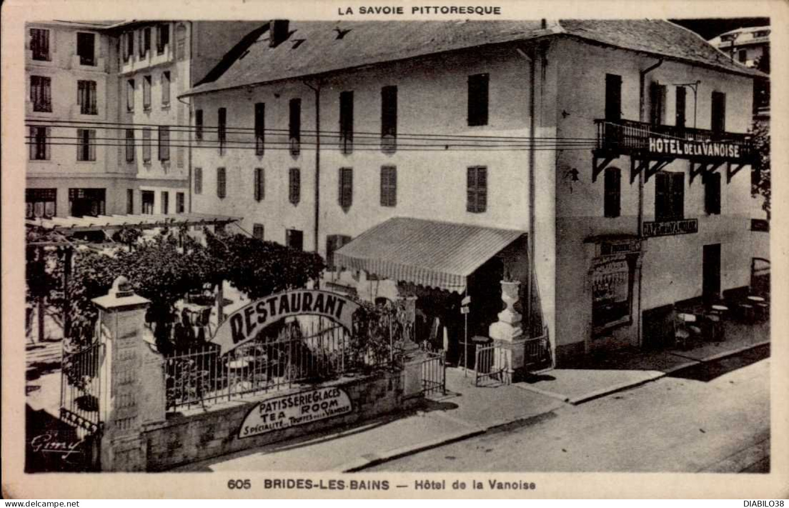 BRIDES-LES-BAINS  ( SAVOIE )   LOT DE 6 CARTES .HOTEL DE LA VANOISE.VUE PANORAMIQUE.ROYAL HOTEL .PLACE CENTRALE  . . . - Brides Les Bains