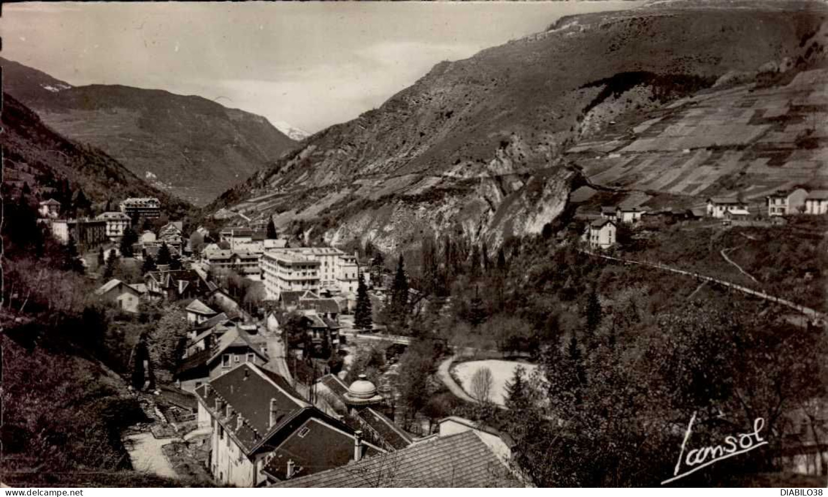 BRIDES-LES-BAINS  ( SAVOIE )   LOT DE 6 CARTES .HOTEL DE LA VANOISE.VUE PANORAMIQUE.ROYAL HOTEL .PLACE CENTRALE  . . .