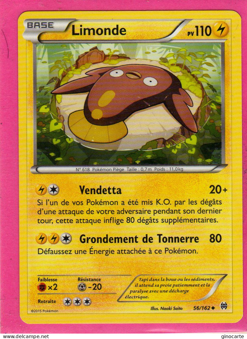 Carte Pokemon Francaise 2015 Xy Impulsion Turbo 56/162 Limonde 110pv Bon Etat - XY