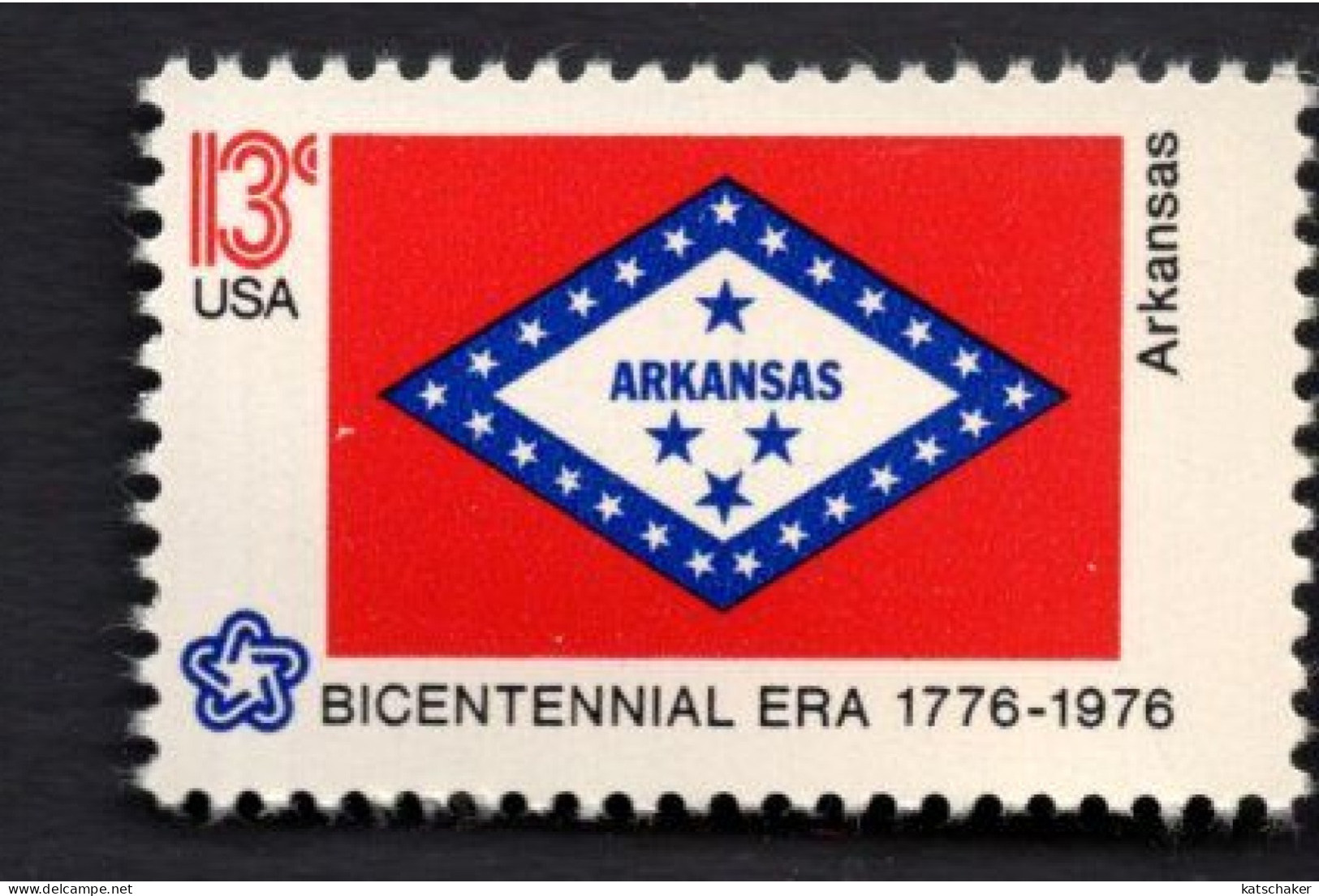 206112047 1976 SCOTT 1657 (XX) POSTFRIS MINT NEVER HINGED  - American Bicentennial FLAG OF ARKANSAS - Ongebruikt