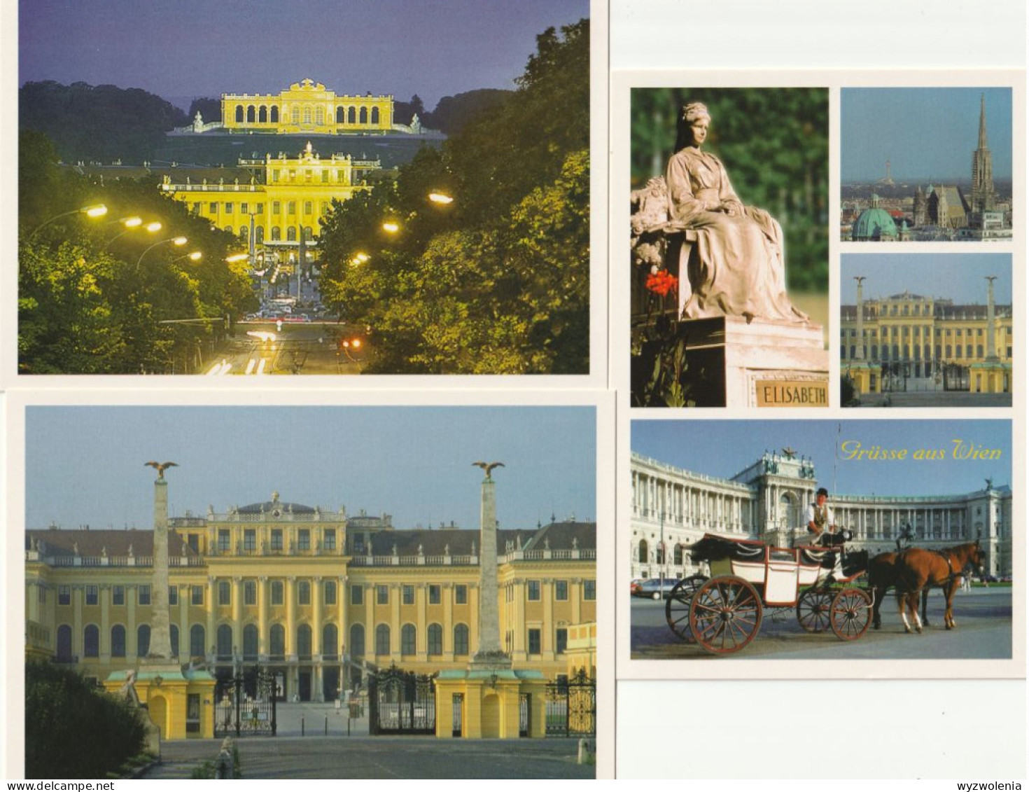 D 1751) Österreich Sonder-Ganzsachen 1998 Mi# 544 1/1-6: Kaiserin Elisabeth, Fiaker Schönbrunn - Briefkaarten