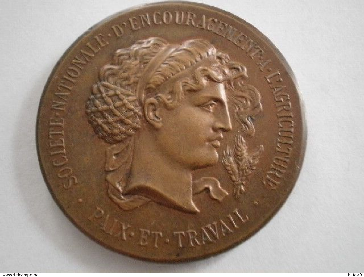 BAR SUR AUBE Médaille ANCIENNE Mérite Agriculture Cérès 35 Grs Gravée BRONZE Près Clairvaux Ville Sous La Ferté Troyes - Autres & Non Classés