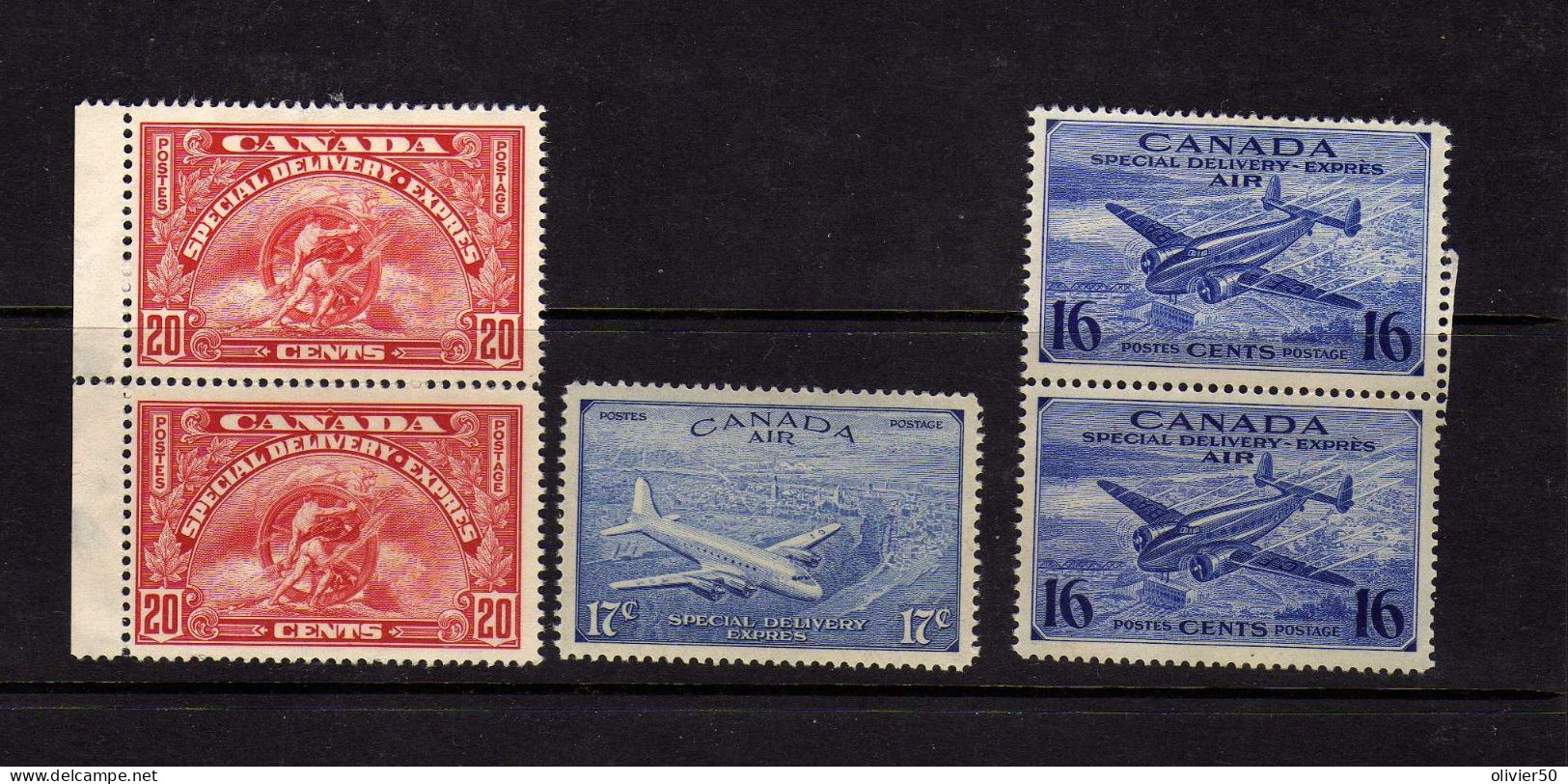 Canada - (1935-42) -  Poste Aerienne - Expres Neufs Sans Gomme - No Gum - Luftpost