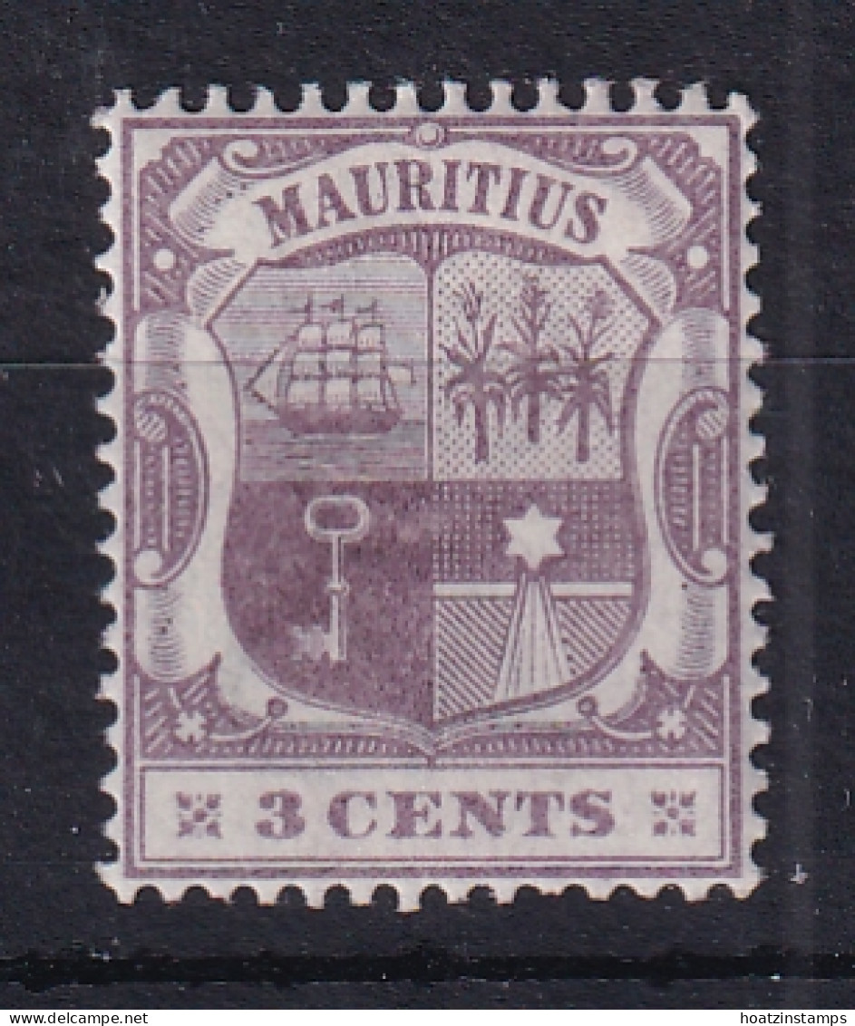 Mauritius: 1895/99   Badge   SG129     3c     MH - Mauritius (...-1967)