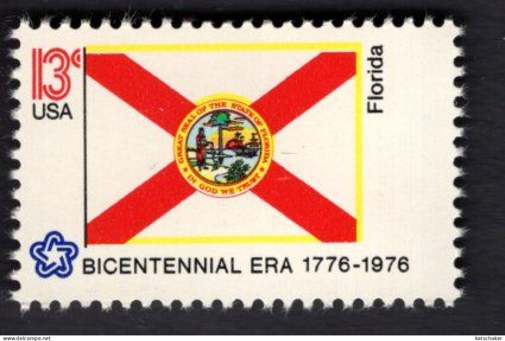 206112144 1976 SCOTT 1659 (XX) POSTFRIS MINT NEVER HINGED  - American Bicentennial FLAG OF FLORIDA - Ungebraucht