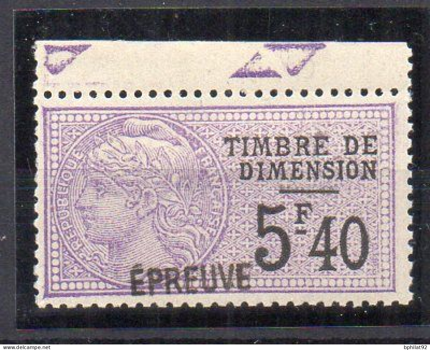 !!! FISCAL, DIMENSION N°101 SURCH EPREUVE NEUF* SIGNE CALVES - Stamps