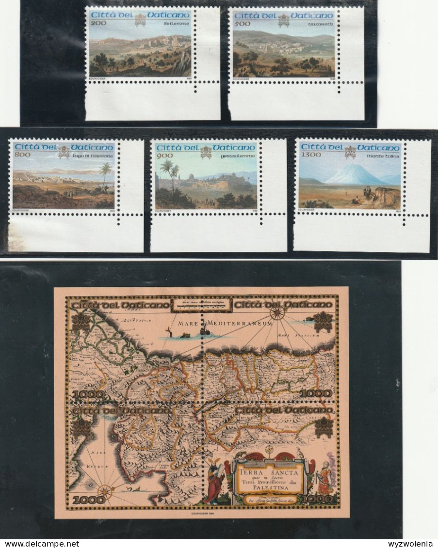 H 449) Vatikan 1999 Mi# 1284-88, 1289-92 Bl.20 **: Heilige Stätten In Palästina - Unused Stamps