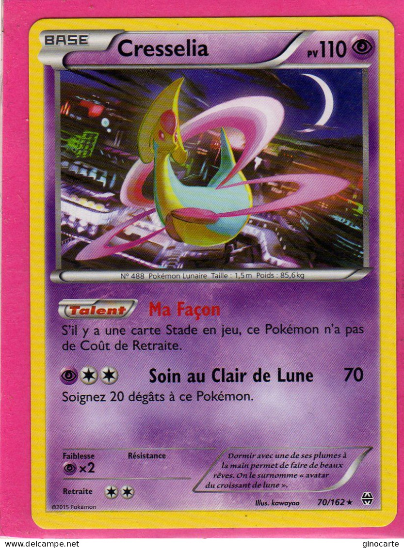 Carte Pokemon Francaise 2015 Xy Impulsion Turbo 70/162 Cresselia 110pv Neuve - XY