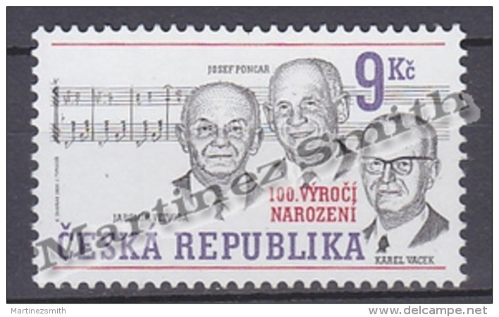 Czech Republic - Tcheque 2002 Yvert 297,  Popular Music Personalities - MNH - Ungebraucht