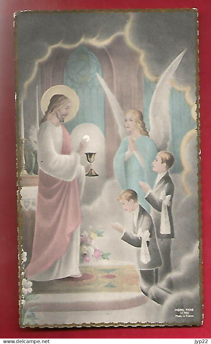 Image Pieuse Ed Morel 31.905 - Communion Jacques Petitjean Eglise Saint Antoine Du Champbeauvert 23-05-1943 - Devotion Images