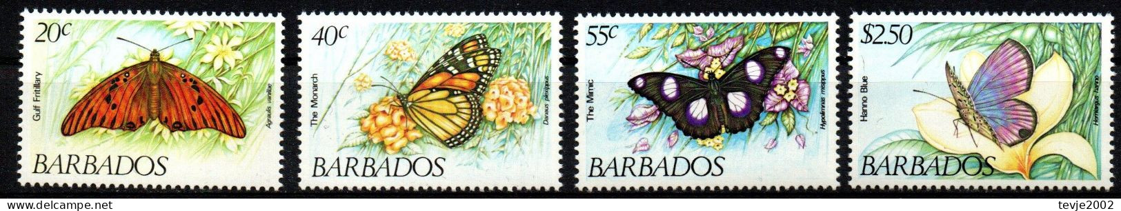 Barbados 1983 - Mi.Nr. 575 - 578 - Postfrisch MNH - Tiere Animals Schmetterlinge Butterflies - Schmetterlinge