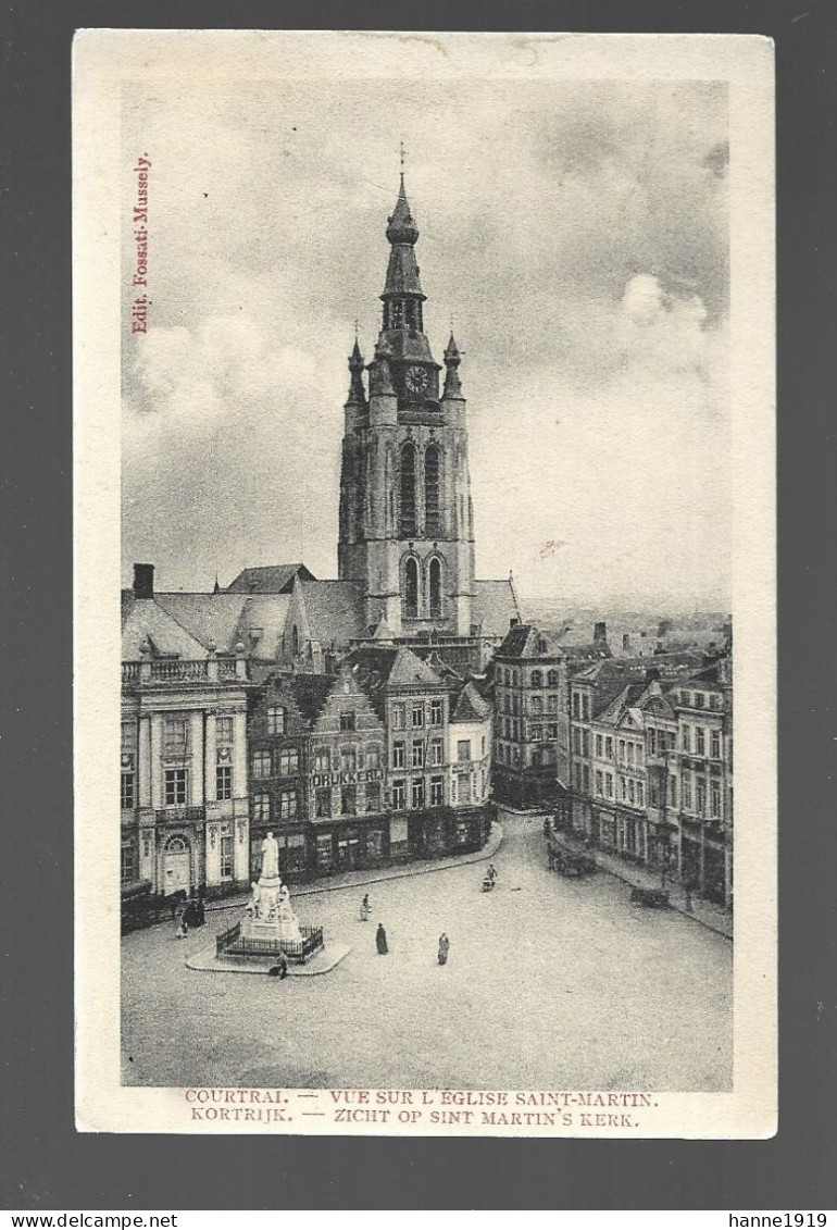 Kortrijk Zicht Op Sint Martin's Kerk Courtrai Edit. Fossati Mussely Htje - Kortrijk