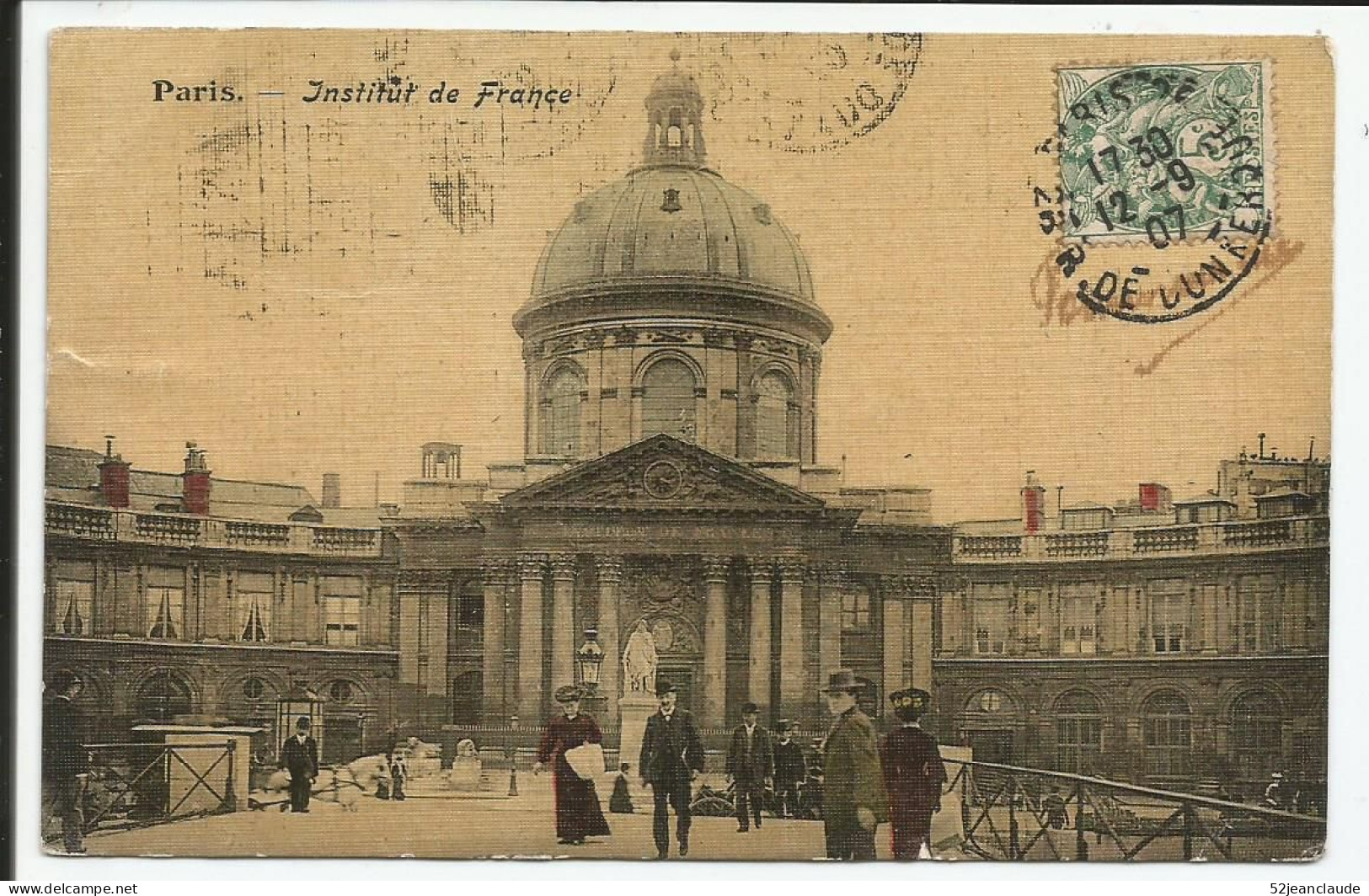 Paris Institut De France Rare   1907    N° - Paris (08)