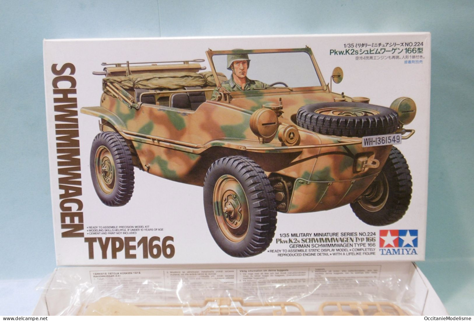 Tamiya - SCHWIMMWAGEN TYPE 166 Amphibie WWII Militaire Maquette Kit Plastique Réf. 35224 BO 1/35 - Véhicules Militaires