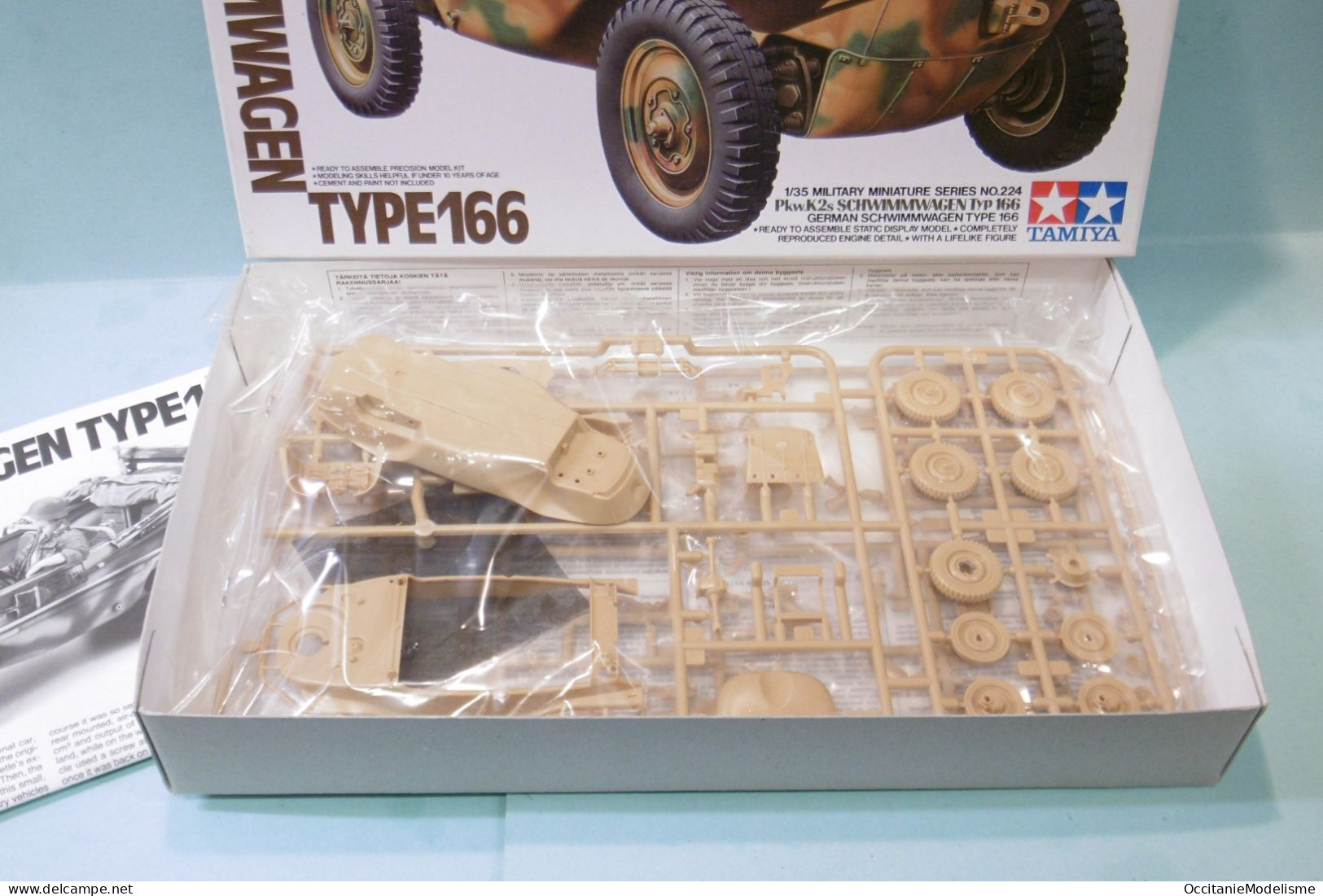 Tamiya - SCHWIMMWAGEN TYPE 166 Amphibie WWII Militaire Maquette Kit Plastique Réf. 35224 BO 1/35 - Veicoli Militari