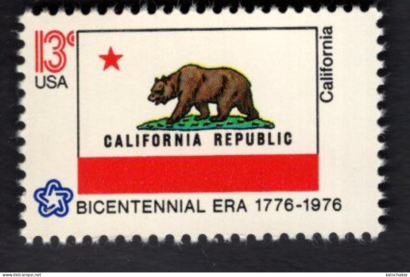 2016940877  1976 SCOTT 1663 (XX) POSTFRIS MINT NEVER HINGED - American Bicentennial FLAG OF CALIFORNIA - Nuovi