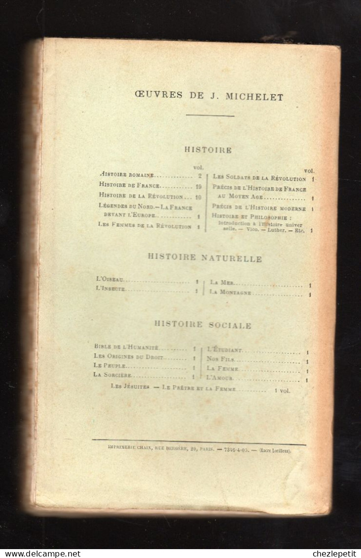 JULES MICHELET L'OISEAU Histoire Naturelle CALMANN LEVY 1905 - Natualeza