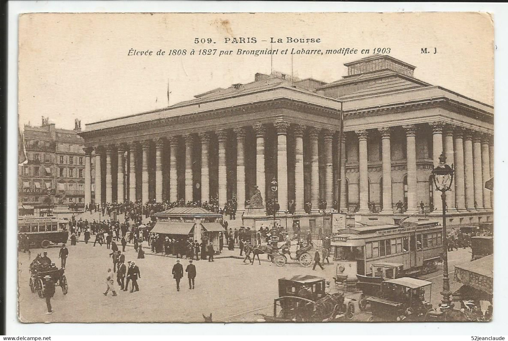 Paris La Bourse Tacots   1916    N° 509 - Distrito: 02