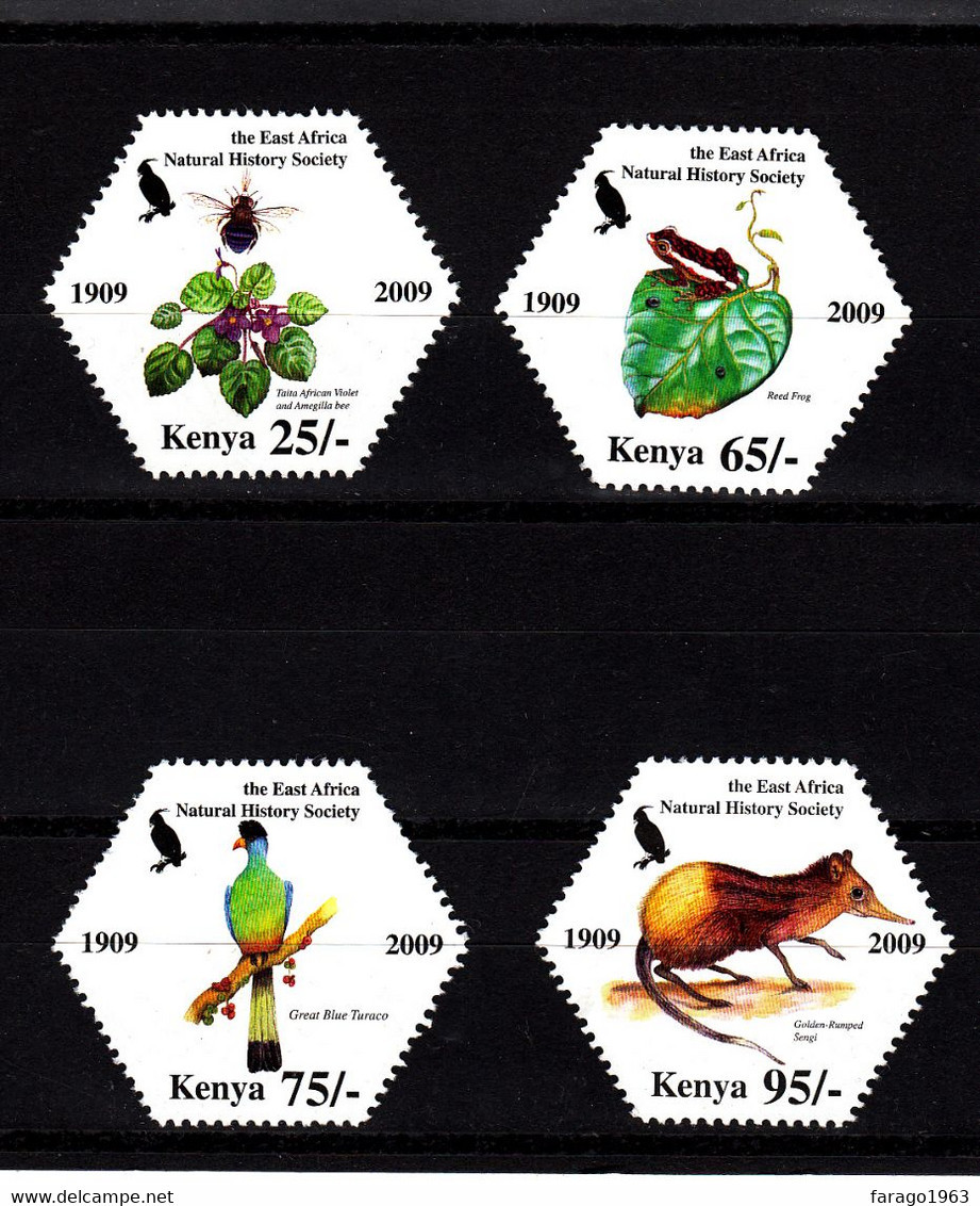2010 Kenya East Africa Natural History Society  Birds Frogs Bees Complete Set Of 4 MNH - Kenia (1963-...)