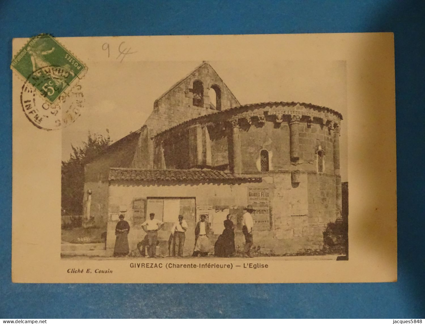 17) Givrezac - N° - L'eglise - Année:1915 - EDIT: Cousin - Altri & Non Classificati