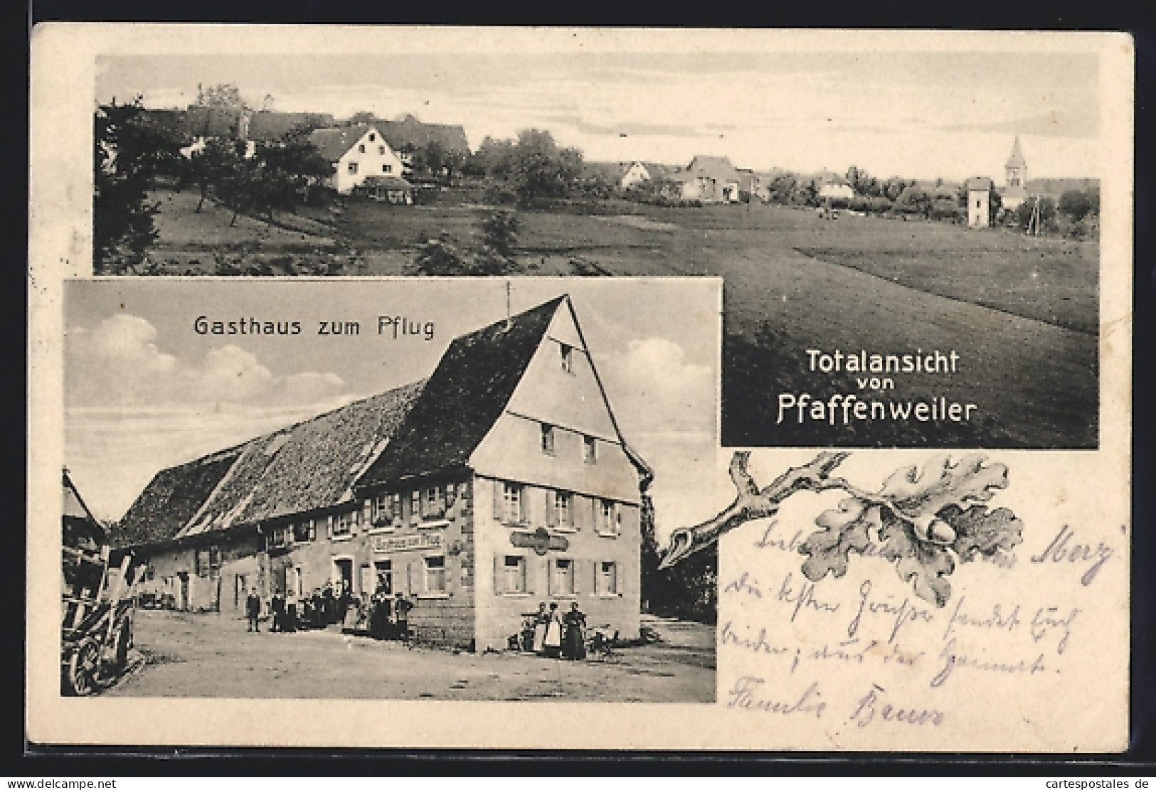 AK Pfaffenweiler / Villingen, Totale Und Gasthaus Zum Pflug  - Autres & Non Classés