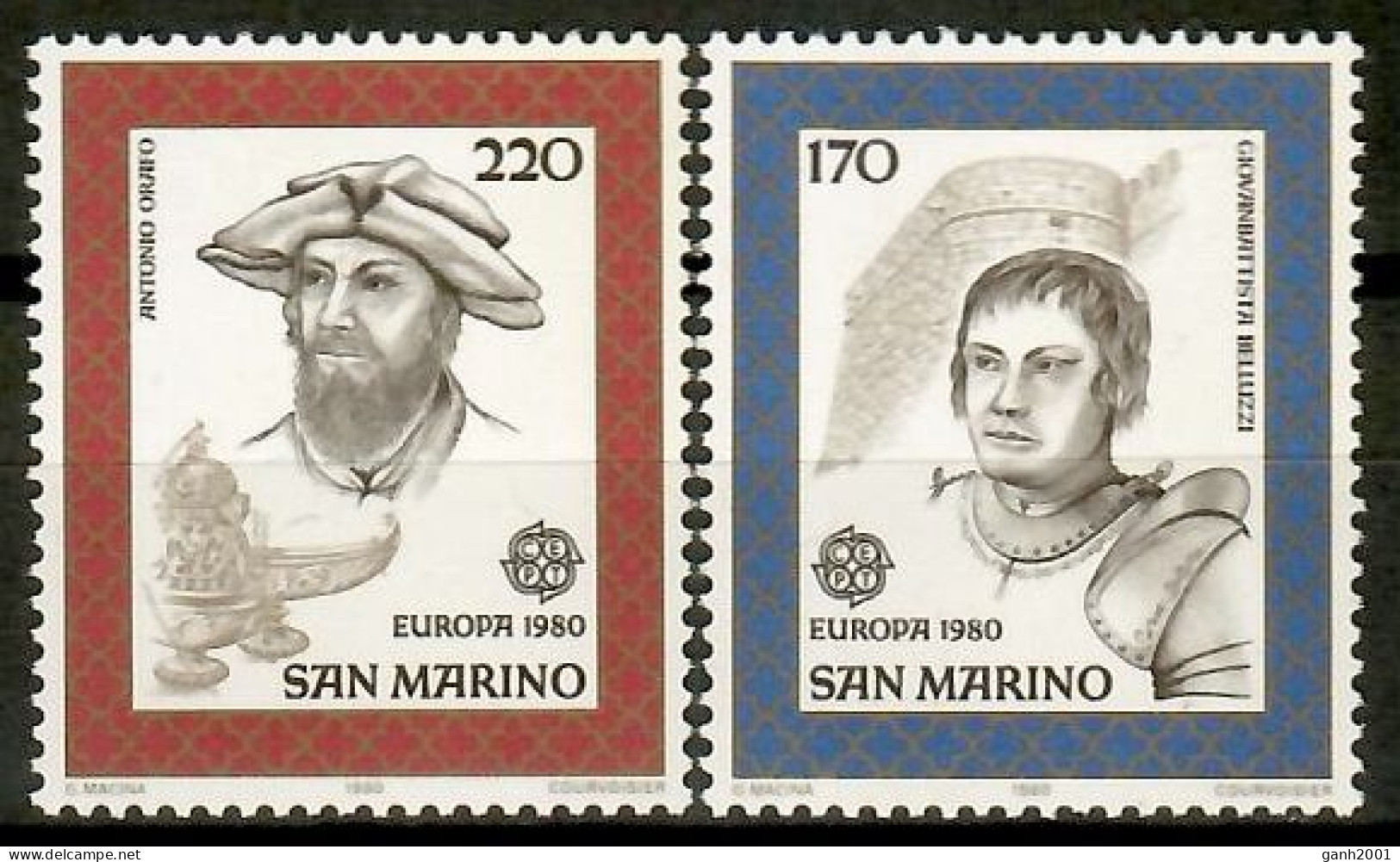 San Marino 1980 / Europa CEPT Famous People MNH Celebridades / Kf20  18-42 - 1980