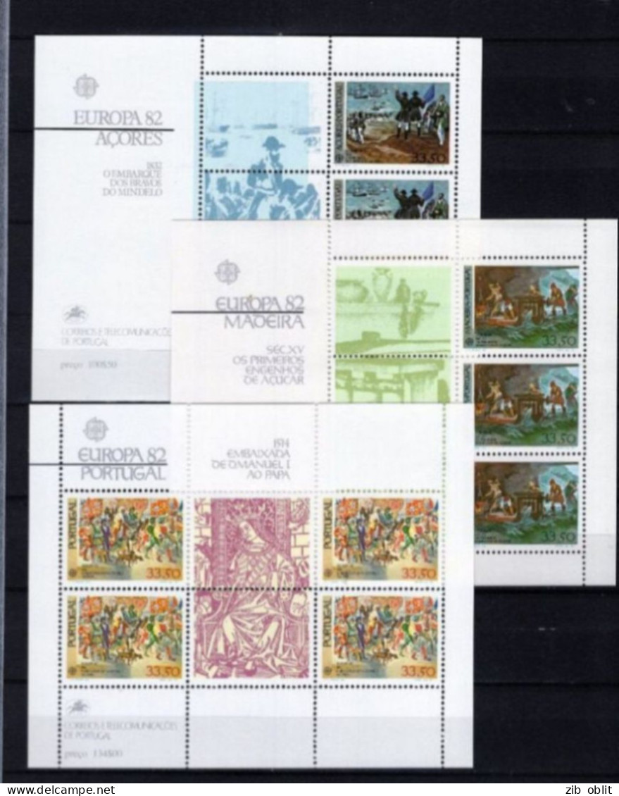 (alm) EUROPA CEPT 3 BF Xx MNH  PORTUGAL ACORES MADERE MADEIRA - Collections (without Album)