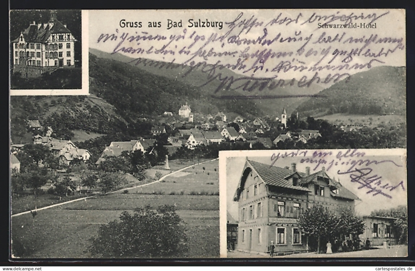 AK Bad Sulzburg, Schwarzwald-Hotel, Teilansicht  - Autres & Non Classés