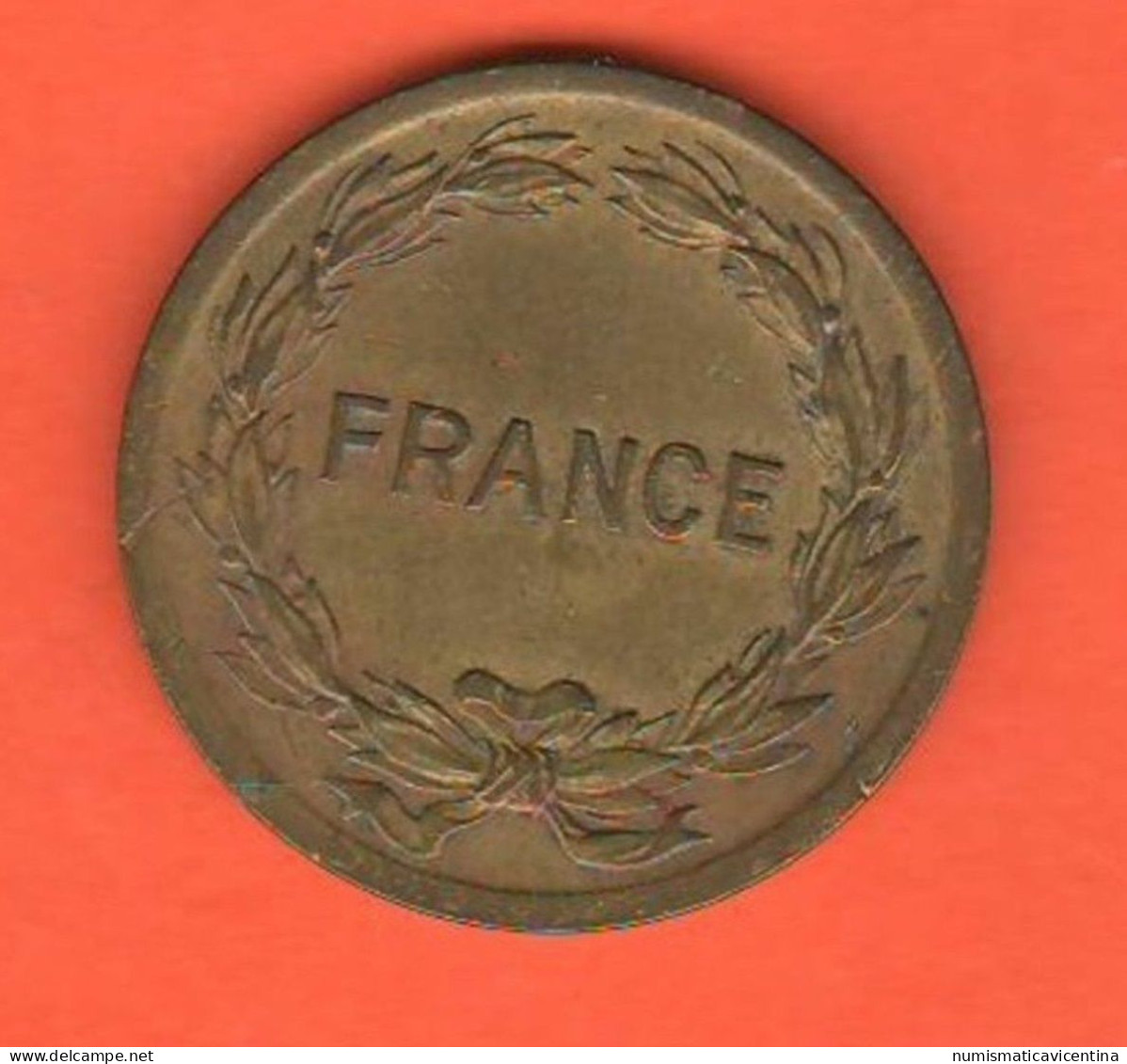 2 Francs 1944 Francia France Libre Bronze Coin War Currency - 2 Francs