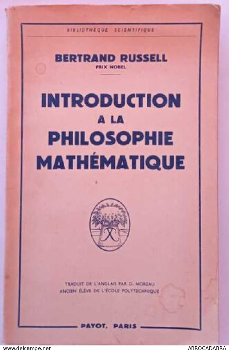 Introduction à La Philosophie Mathématique - Psychologie/Philosophie