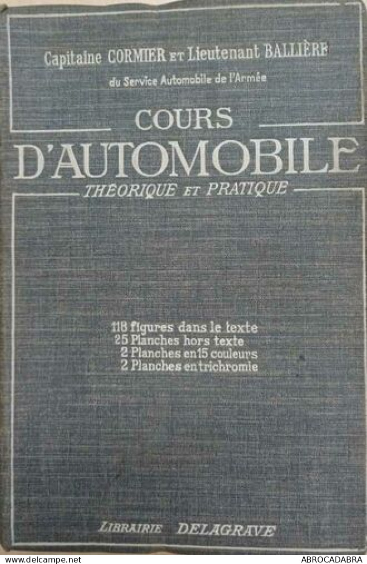 Cours D'automobile Théorique Et Pratique - Barche