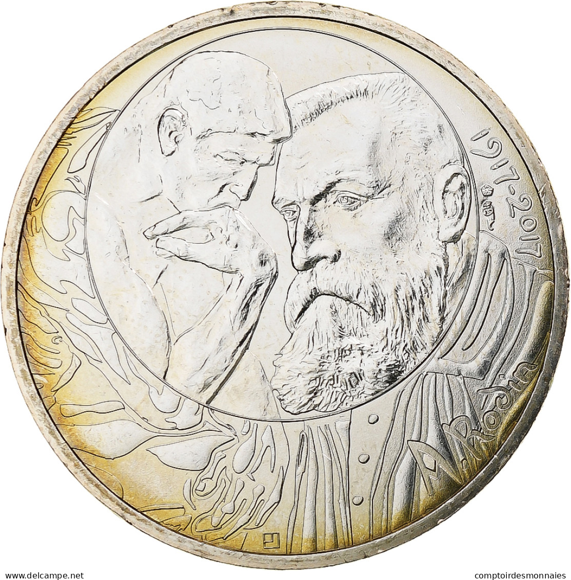 France, 10 Euro, Auguste Rodin, 2017, Monnaie De Paris, Argent, SPL - France