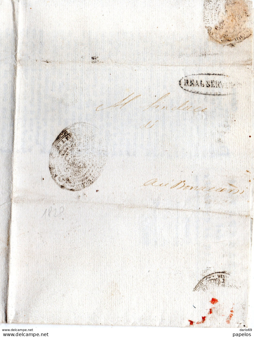 1828  LETTERA INTESTATA INTENDENZA DELLA VALLE DI CATANIA - ...-1850 Préphilatélie