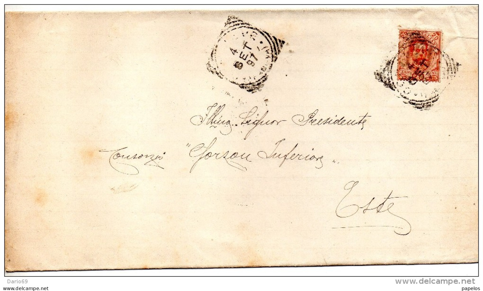 1897 LETTERA - Poststempel