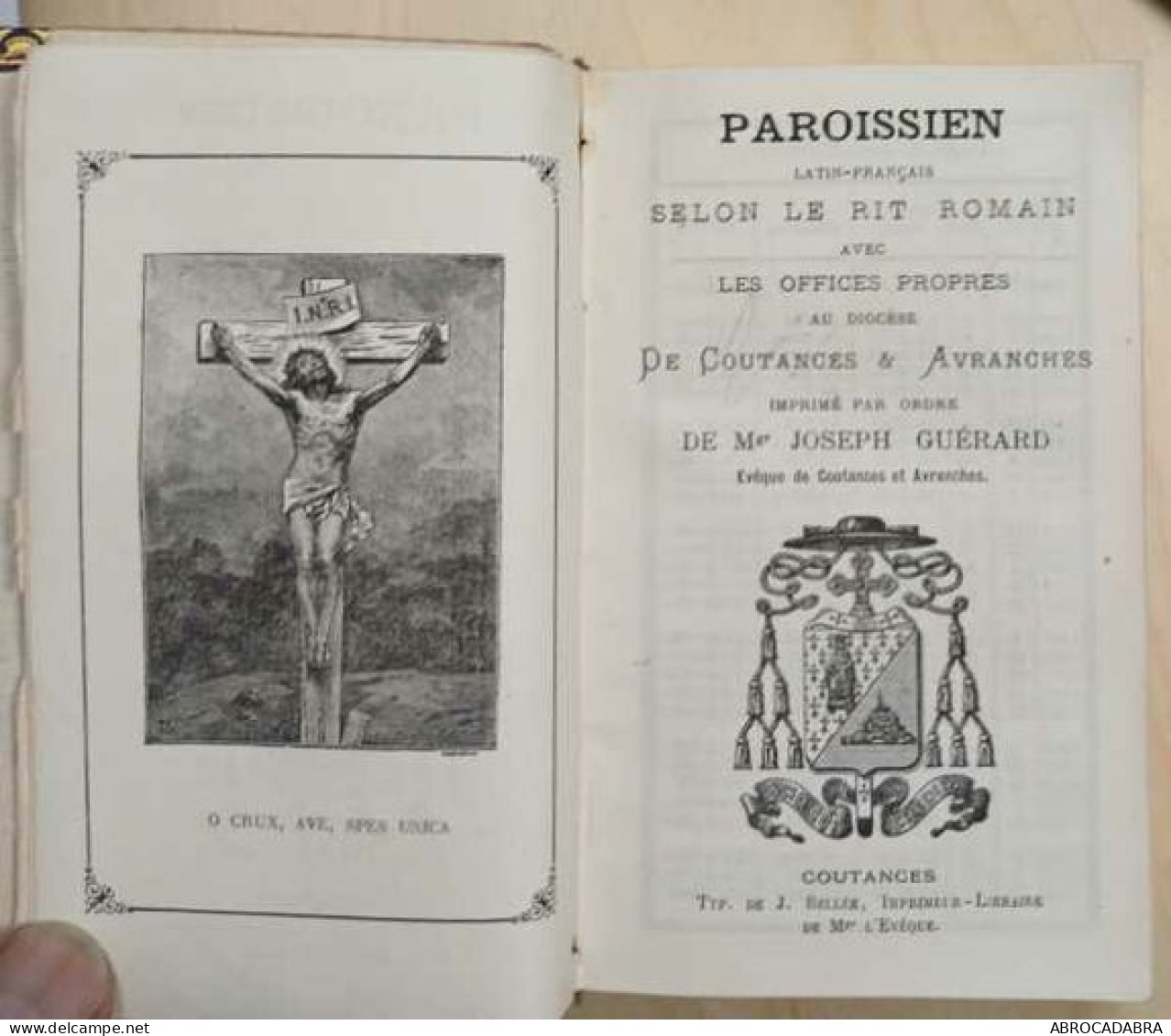 Paroissien Latin-français Selon Le Rit Romain Avec Les Offices Propres Au Diocèse De Coutances & Avranches - Religión