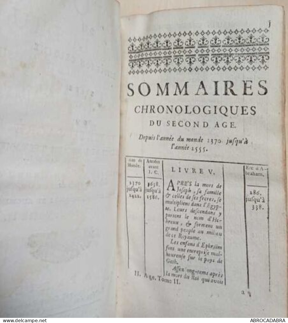 Histoire Du Peuple De Dieu Depuis Son Origine Jusqu'à La Naissance Du Messie Tirée Des Seuls Livres Saints Ou Le Texte S - Religione