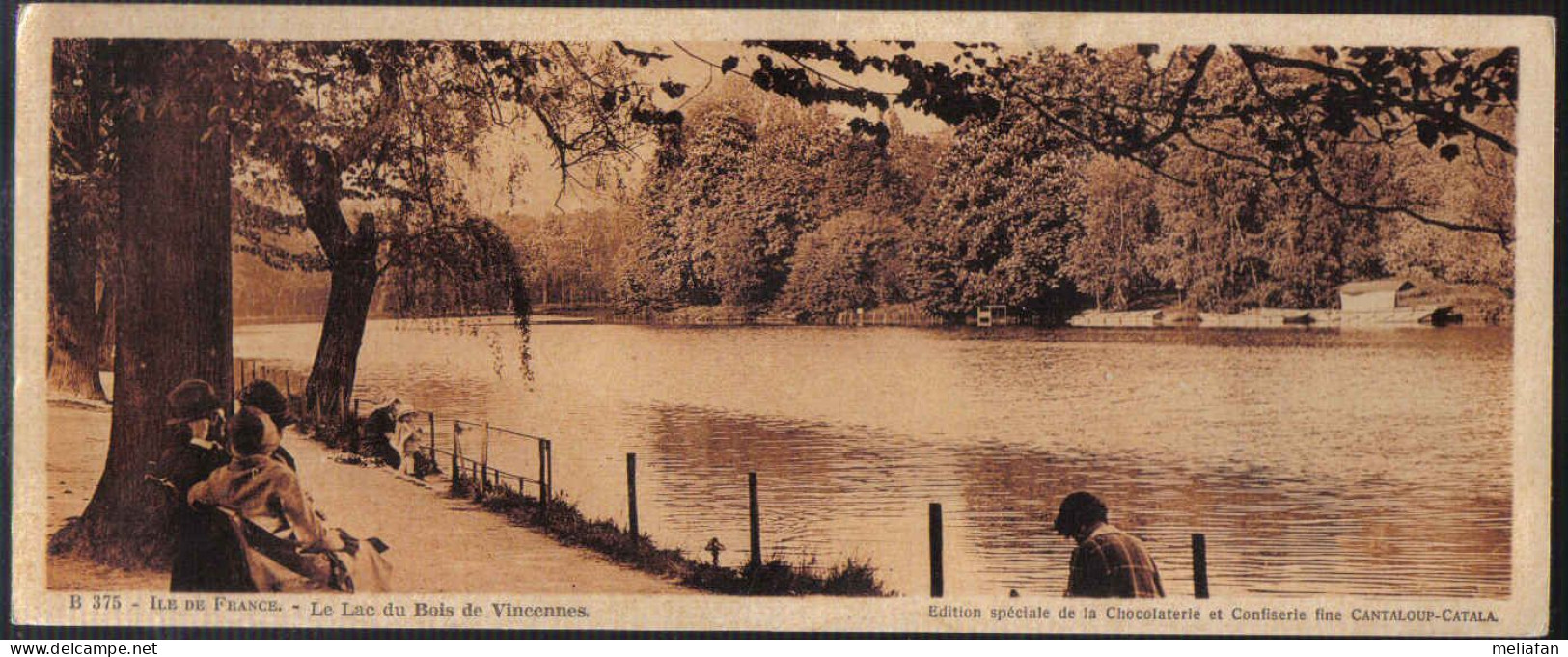 C375- CARTE PANORAMIQUE CHOCOLAT CANTALOUP CATALA - LAC DU BOIS DE VINCENNES - Vincennes