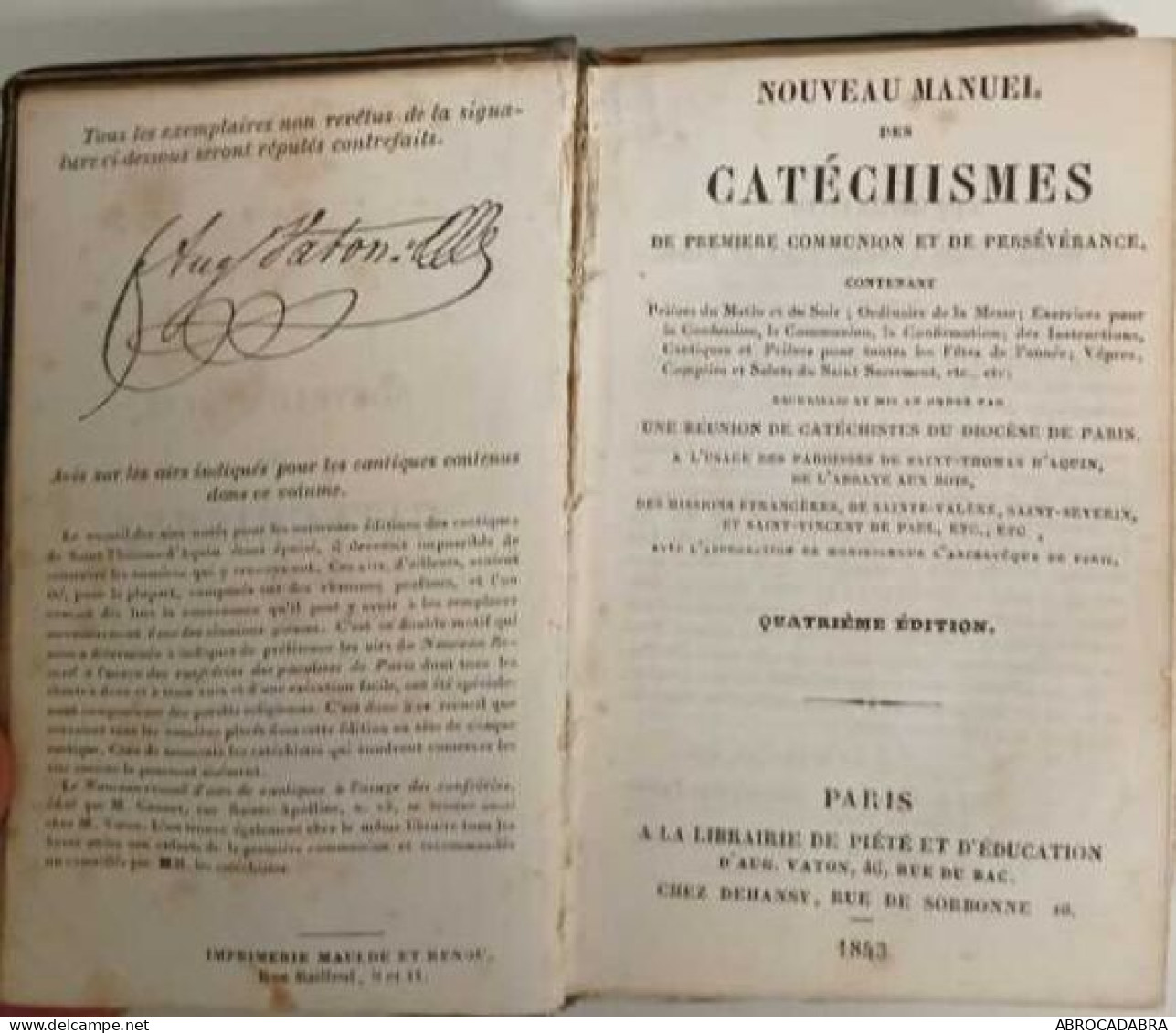 Nouveau Manuel De Catéchismes De Première Communion Et De Persévérance - Religión