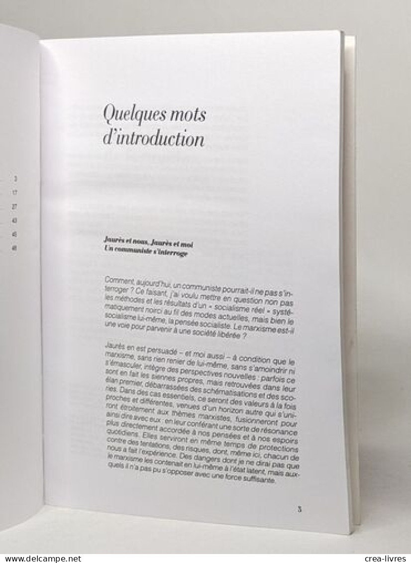 Marx Au Regard De Jaures: Jaurès Et Nous Jaurès Et Moi - Otros & Sin Clasificación