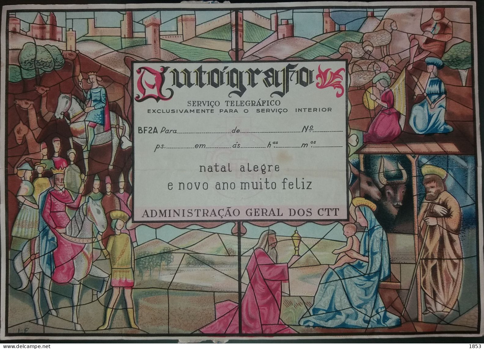 AUTÓGRAFO - SERVIÇO TELEGRÁFICO - BOAS FESTAS - Briefe U. Dokumente