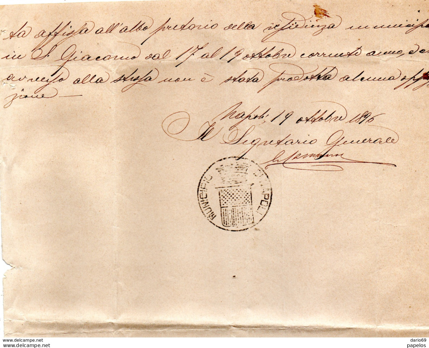 1896 LETTERA - Manuscritos