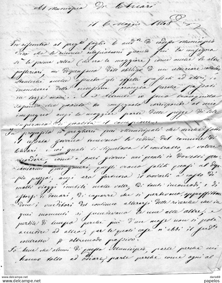 1848 LETTERA CHIARI - Manoscritti