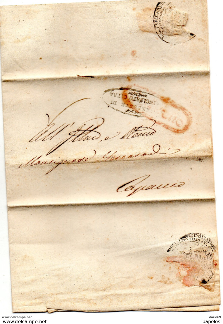 1844 LETTERA CON ANNULLO SALERNO - 1. ...-1850 Prephilately