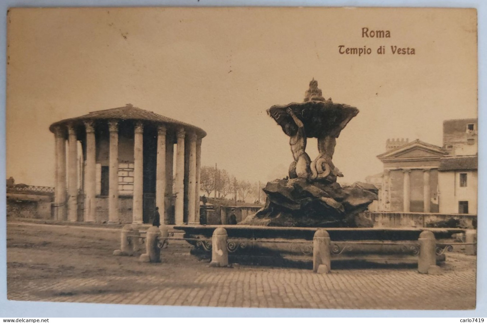 Viaggiata 1910 - Roma - Tempio Di Vesta - X Parma  - Crt0049 - Andere Monumente & Gebäude