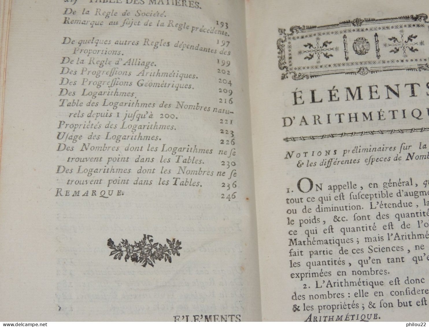 Cours de mathématiques, à l'usage des gardes du pavillon et de la Marine  1775